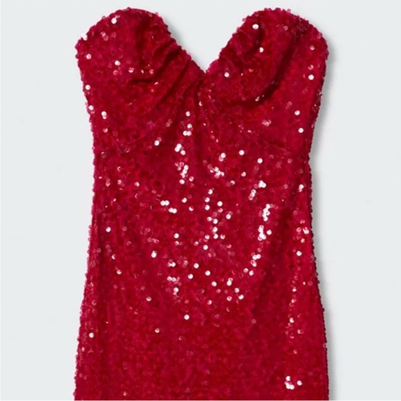 Red/pink Sequin Dress - Picture 2 of 6